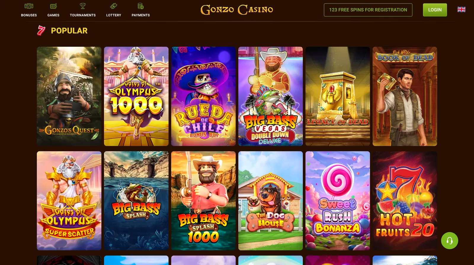 Katalog popularnych automatów bębnowych i gier kasynowych w Gonzo Casino